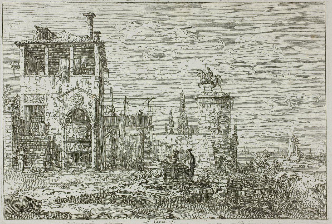 Ryttermonumentet, fra Vedute av Canaletto