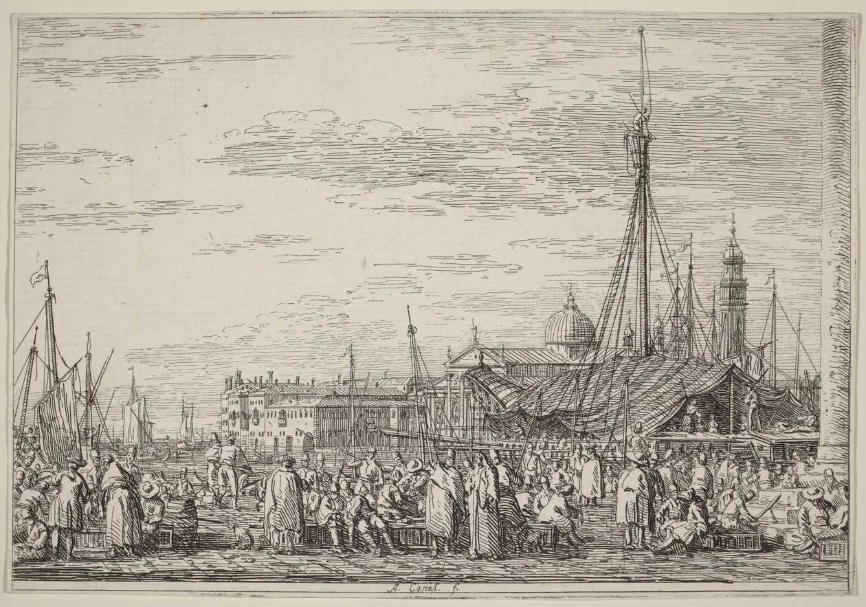 Markedet på Moloen av Canaletto