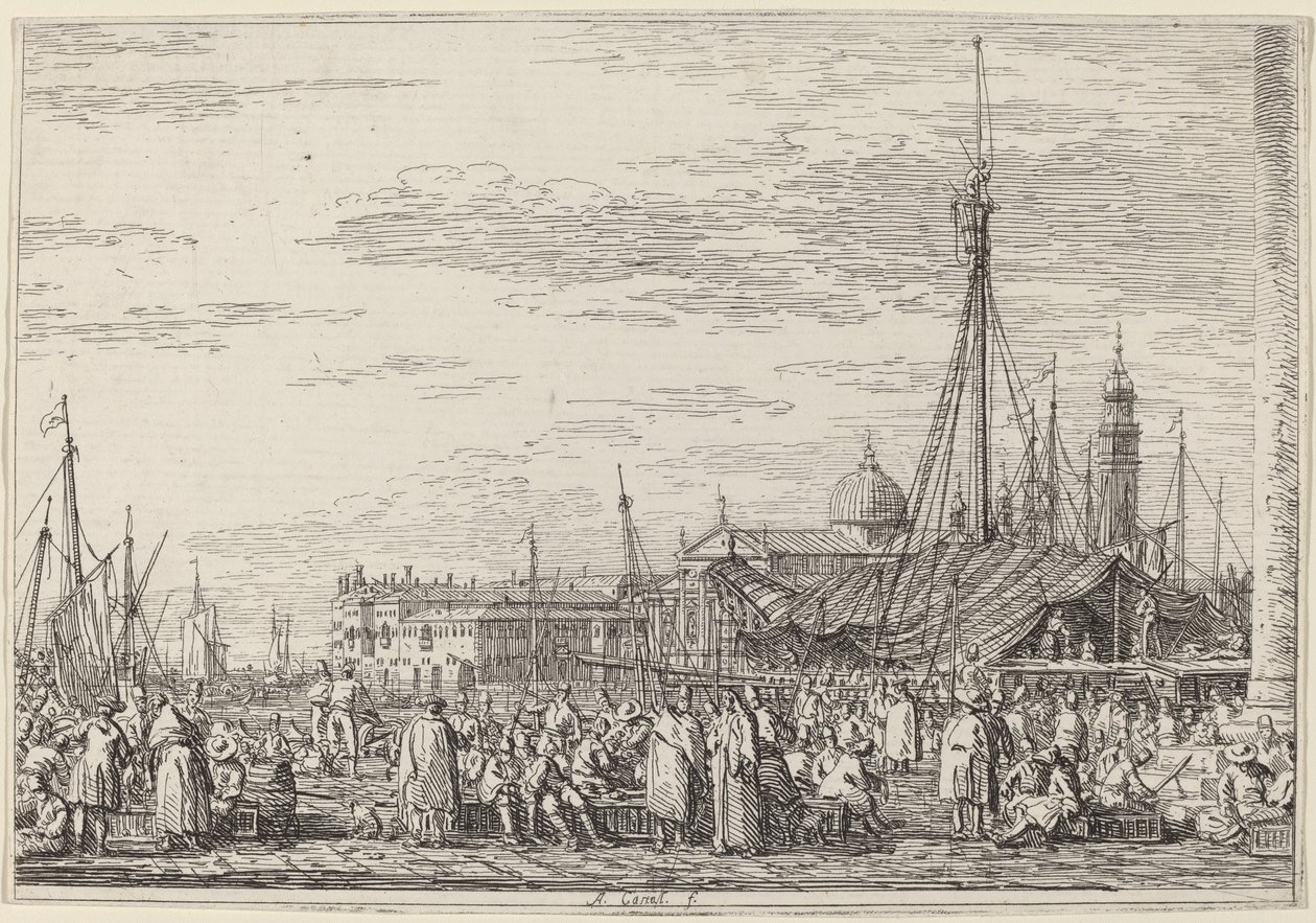 Markedet på Molo, ca. 17351746. av Canaletto