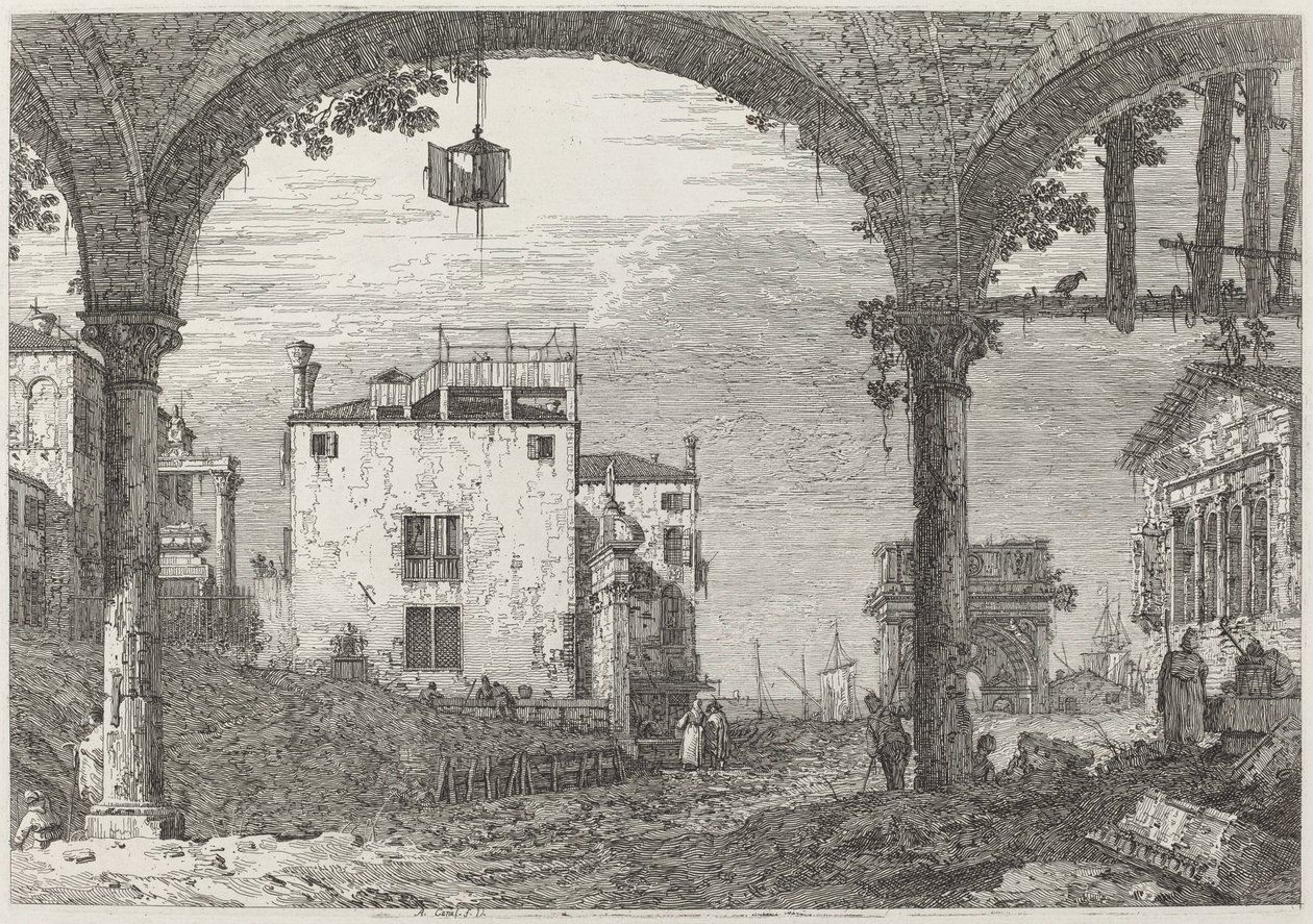 Portikoen med lykten av Canaletto