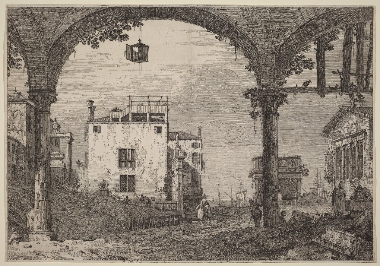 Portikoen med lykten av Canaletto