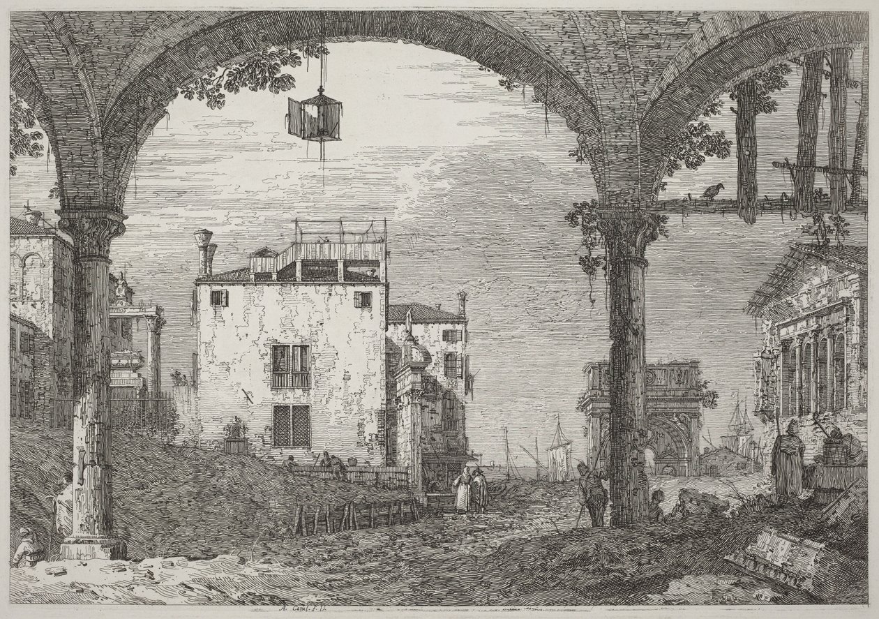 Portikoen med lykten av Canaletto