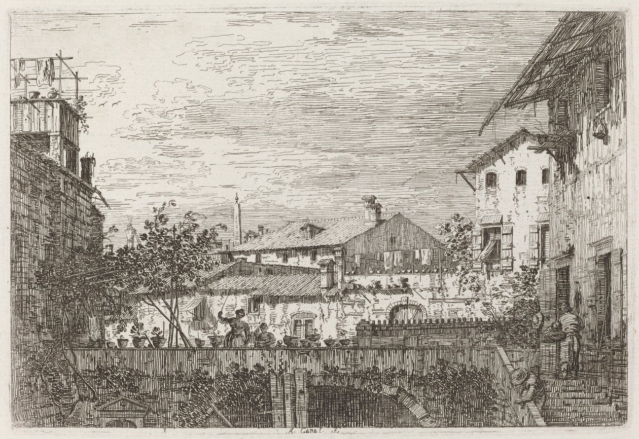 The Terrace [nederst til høyre] av Canaletto
