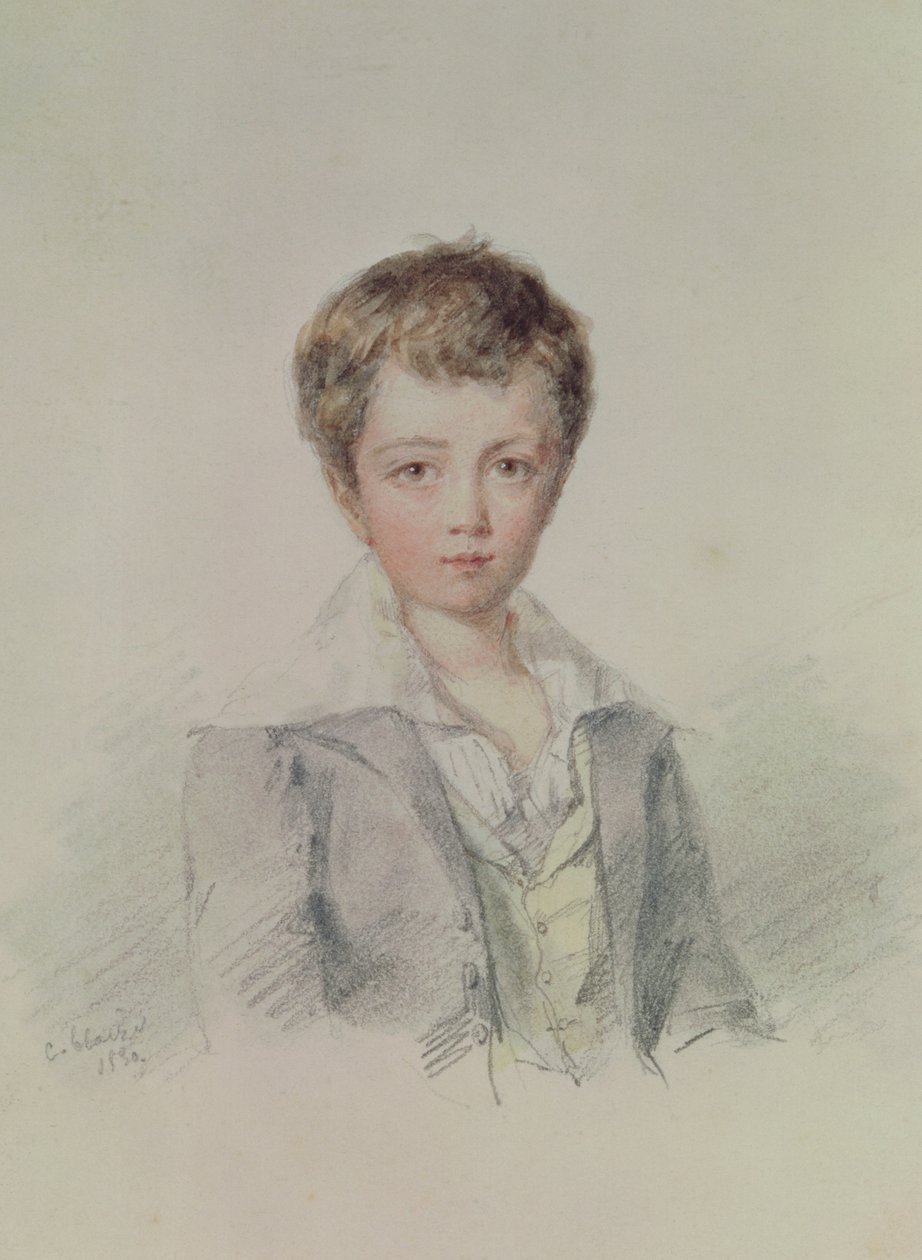 Maurice Sand (1823-89) (pastell på papir) av Candide Blaize