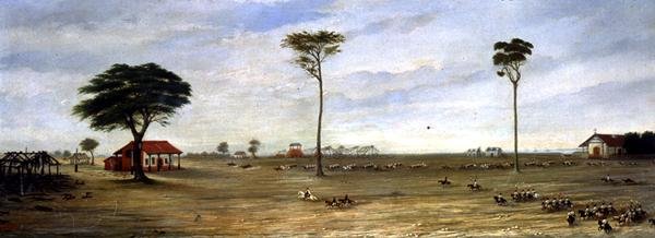 Befestet leir ved Pass of the Fatherland, Paraguay av Candido Lopez