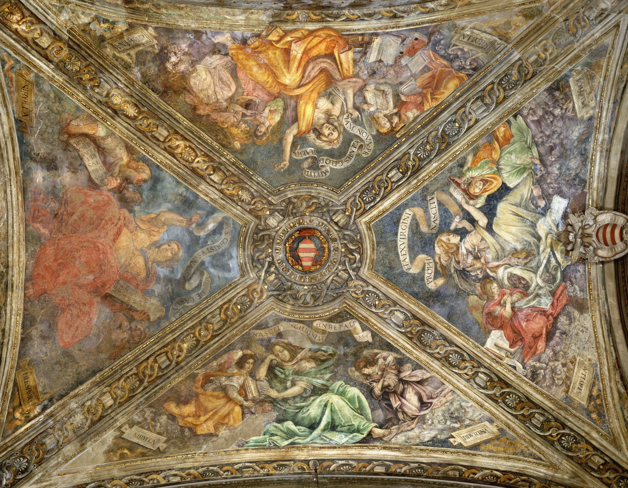 Sibyllene i Tibur, Delphi, Cumae og Hellespont, Carafa kapell, Santa Maria sopra Minerva, Roma av Capponi