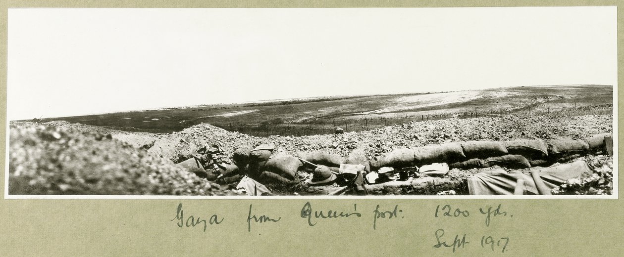 Gaza fra dronningens stilling, september 1917 av Capt. Arthur Rhodes