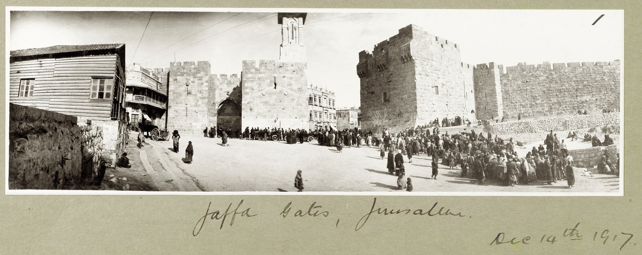 Jaffa Gates, Jerusalem, 14. desember 1917 av Capt. Arthur Rhodes