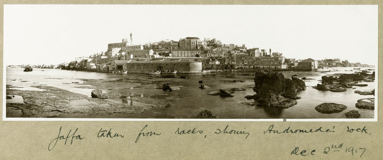Gamle Jaffa, som viser Andromedas stein, 2. desember 1917 av Capt. Arthur Rhodes