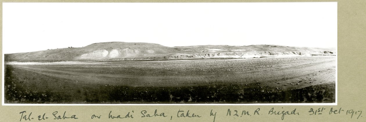 Tel-el-Saha, på Wadi Saha, tatt av N.Z.M.R. Brigade, 31. oktober 1917 av Capt. Arthur Rhodes