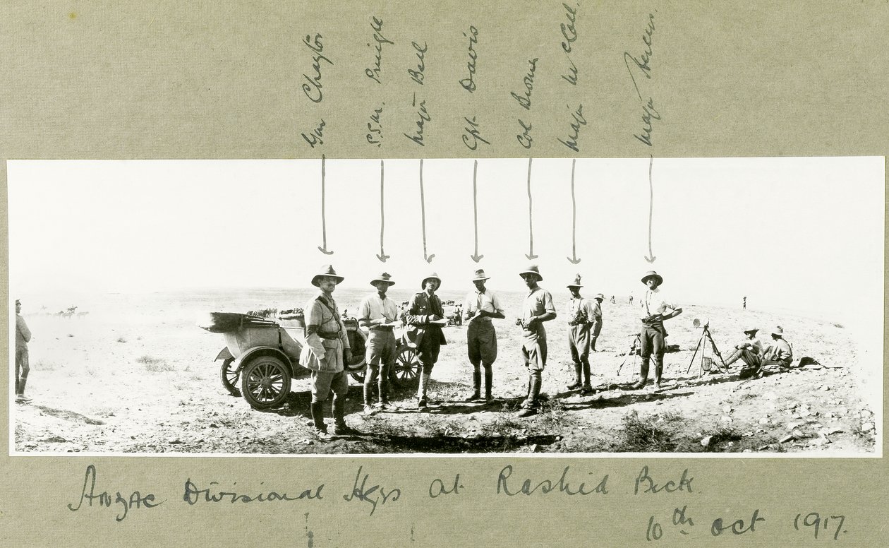 ANZAC divisjonshovedkvarter i Rashid Beck, oktober 1917 av Capt. Arthur Rhodes