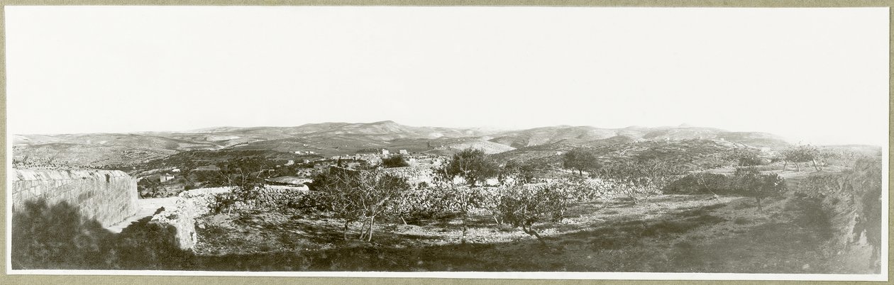 Betlehem: utsikt sørover med Herodium i det fjerne, 1917 av Capt. Arthur Rhodes