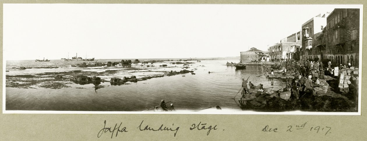 Landingsstadiet i Jaffa, 2. desember 1917 av Capt. Arthur Rhodes