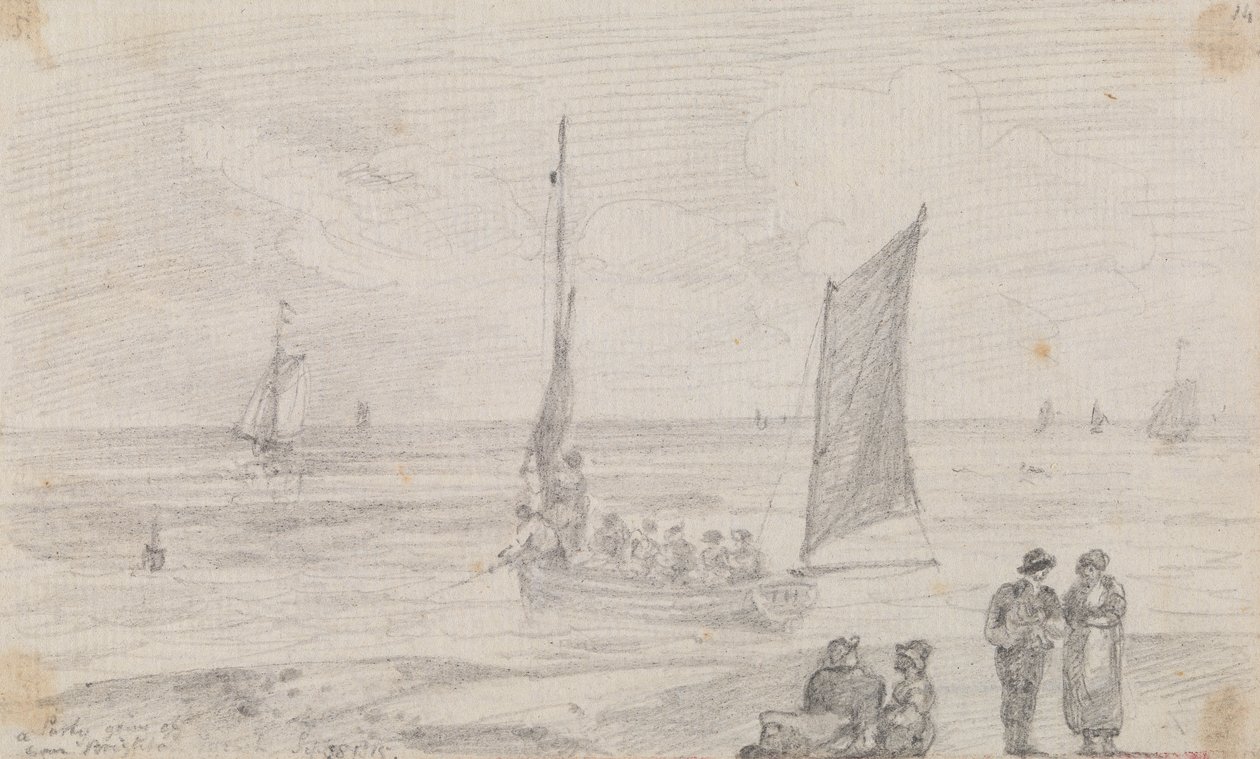 En fest i gang nær Brighton Beach, 18. september 1815 av Capt. Thomas Hastings