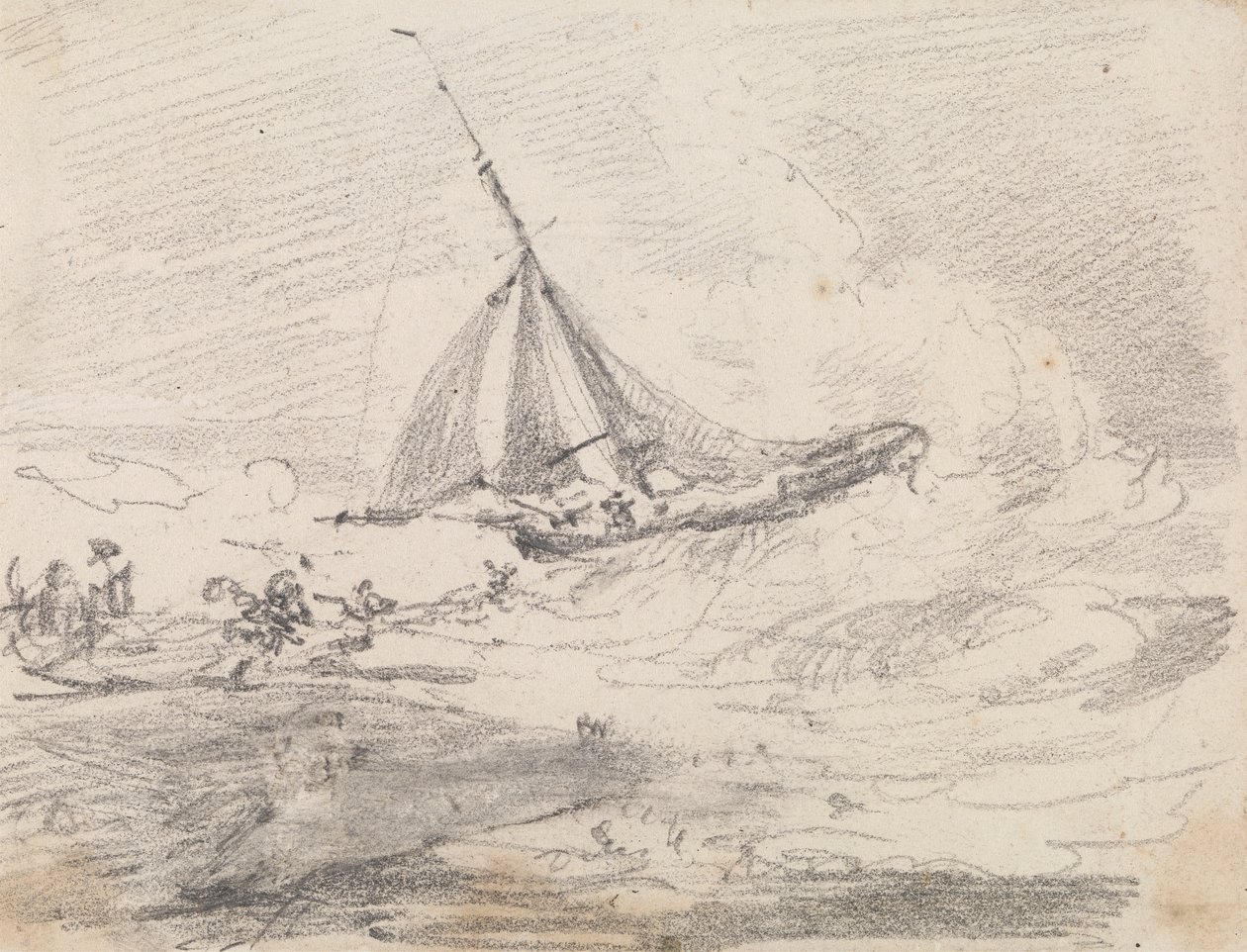 Et seilfartøy i grov sjø, Hastings av Capt. Thomas Hastings