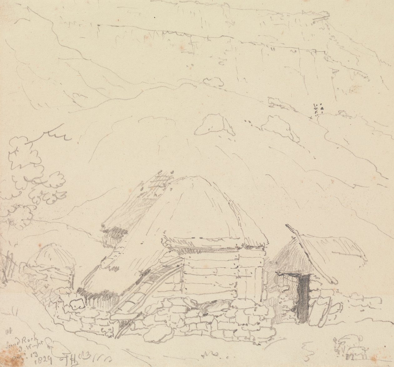 På Sandrock, Isle of Wight, 13. august 1829 av Capt. Thomas Hastings