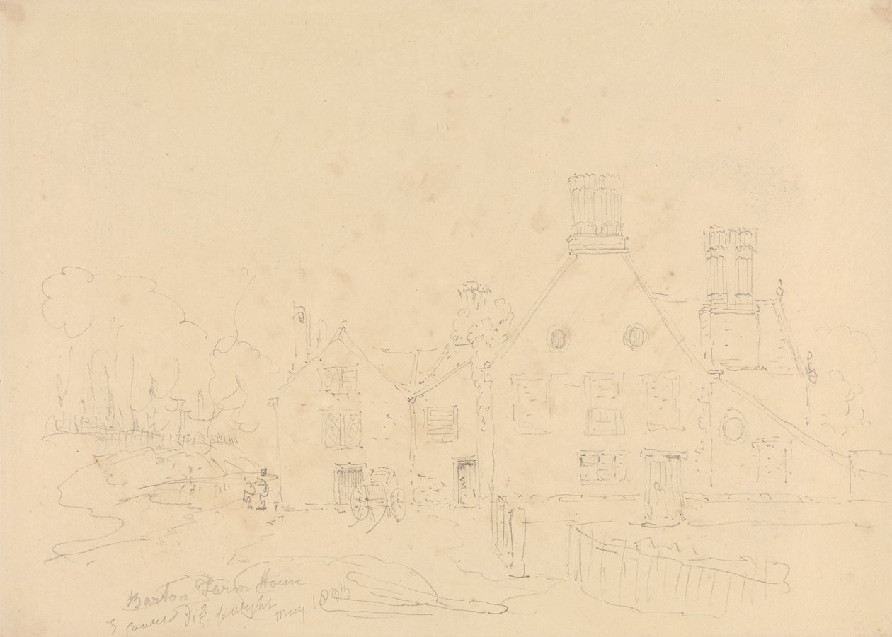 Barton Farm House, East Cowes, Isle of Wight, mai 1833 av Capt. Thomas Hastings