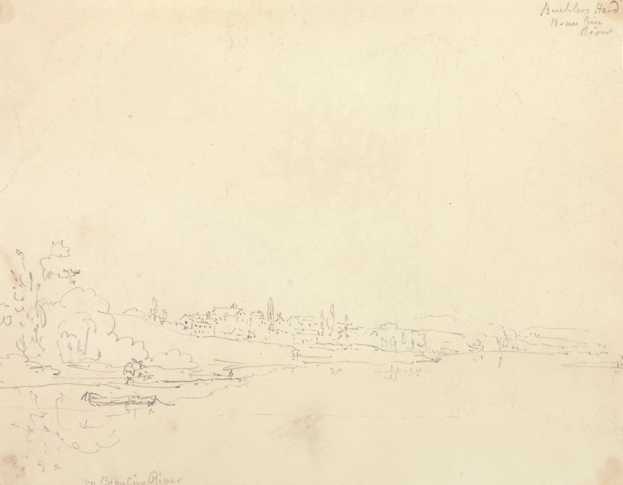 Buckler's Hard på Beaulieu River, Hampshire av Capt. Thomas Hastings