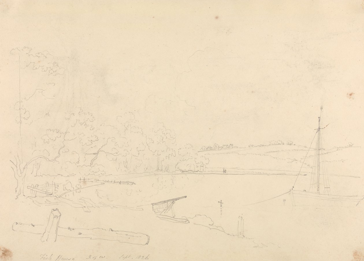 Fish House, Isle of Wight, september 1826 av Capt. Thomas Hastings