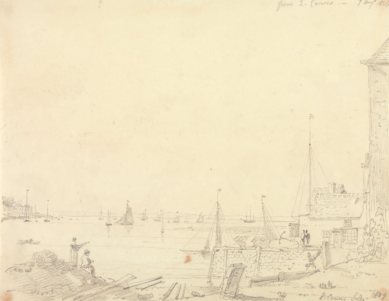 Fra East Cowes, 7. august 1826 av Capt. Thomas Hastings