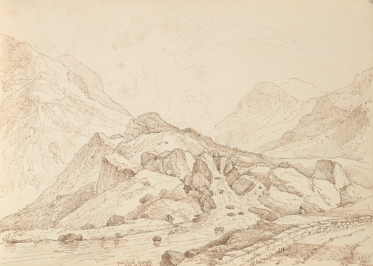 Gowland's Cascade, Gap of Dunloh, 6. september 1841 av Capt. Thomas Hastings