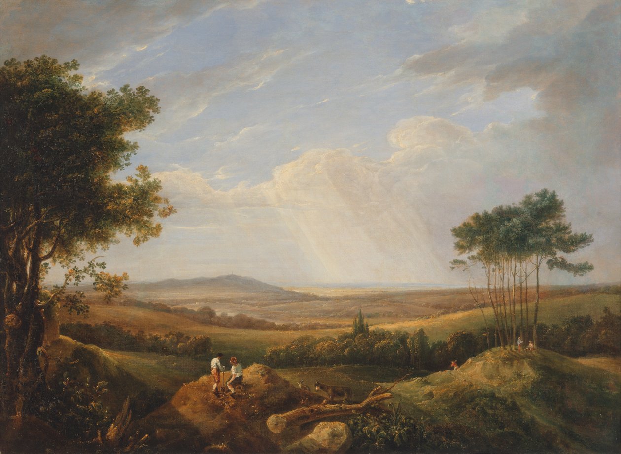 Landskap med figurer av Capt. Thomas Hastings