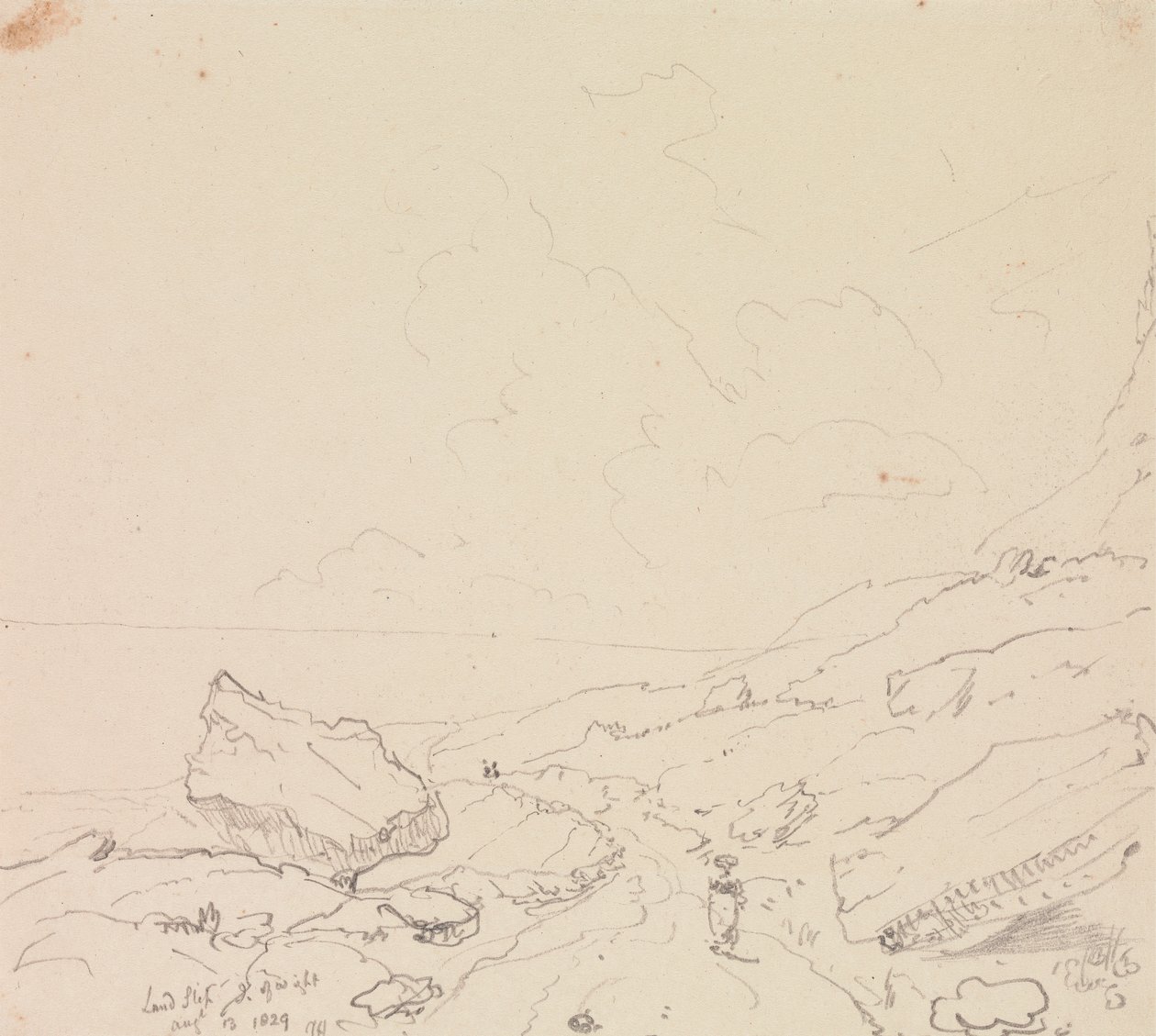 Landslip, Isle of Wight, 13. august 1829 av Capt. Thomas Hastings