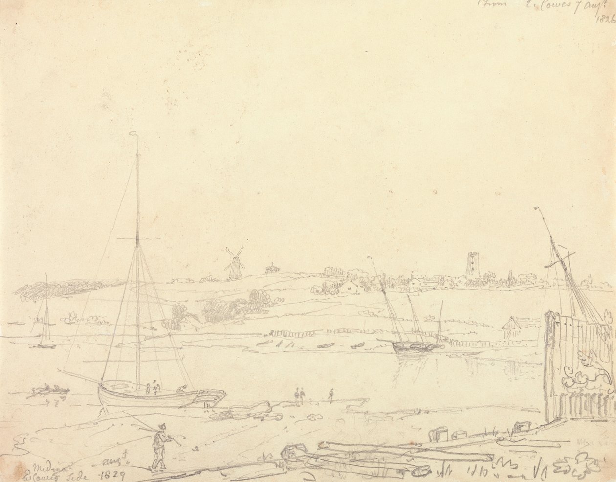 Medina, East Cowes Side, 7. august 1826 av Capt. Thomas Hastings