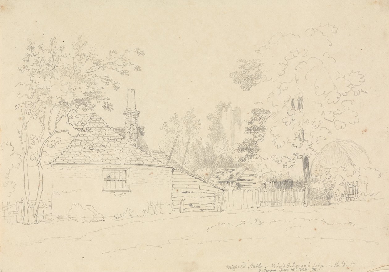 Milfield Stables, East Cowes, 15. juni 1828 av Capt. Thomas Hastings
