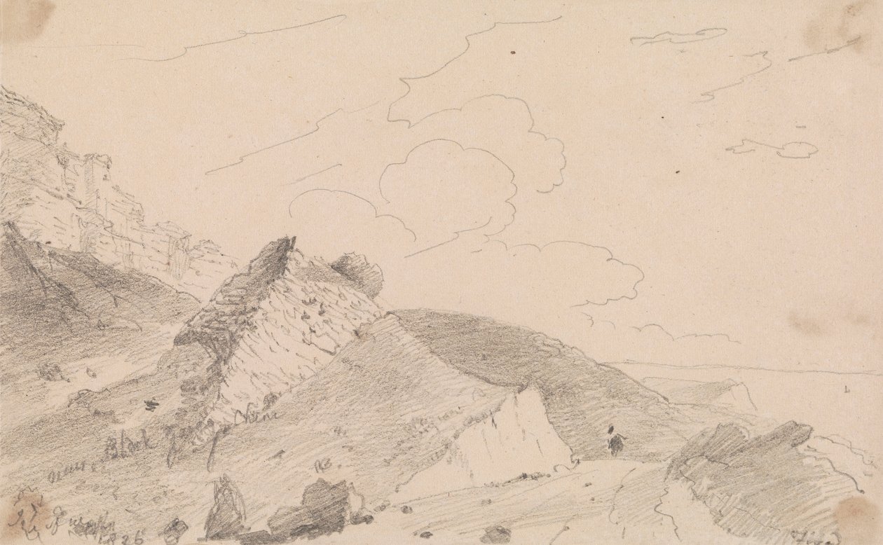 Nær Blackgang Chine, Isle of Wight av Capt. Thomas Hastings