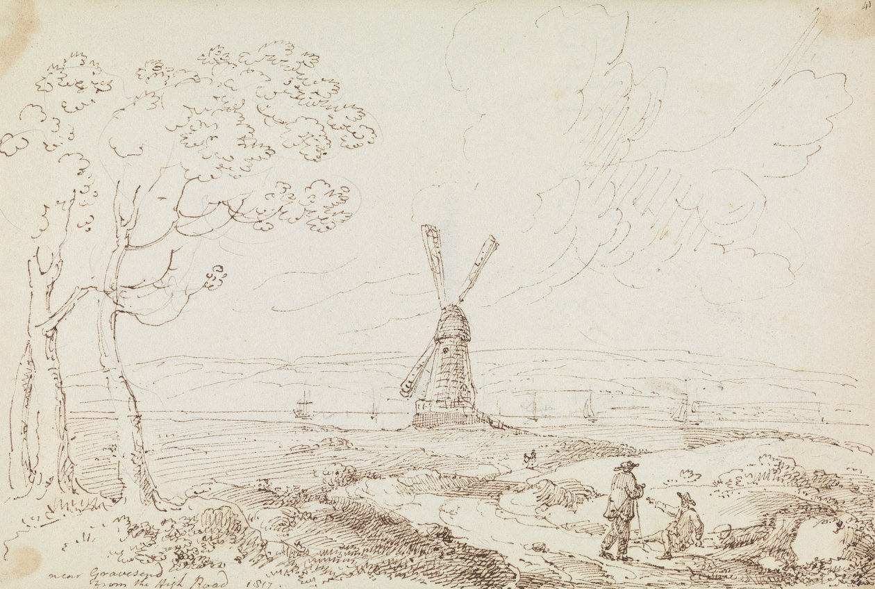 Nær Gravesend fra High Road av Capt. Thomas Hastings