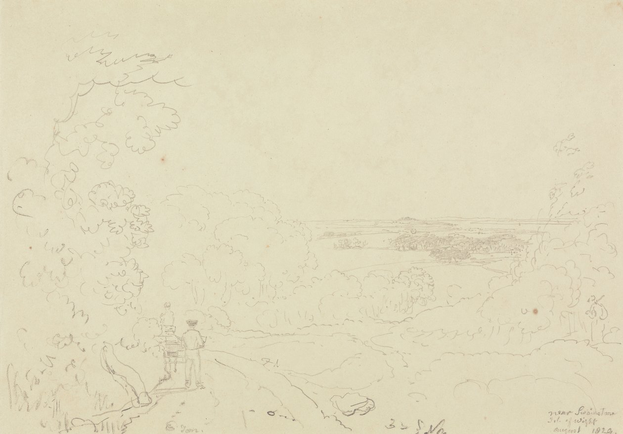 Nær Swainstone, Isle of Wight, august 1829 av Capt. Thomas Hastings