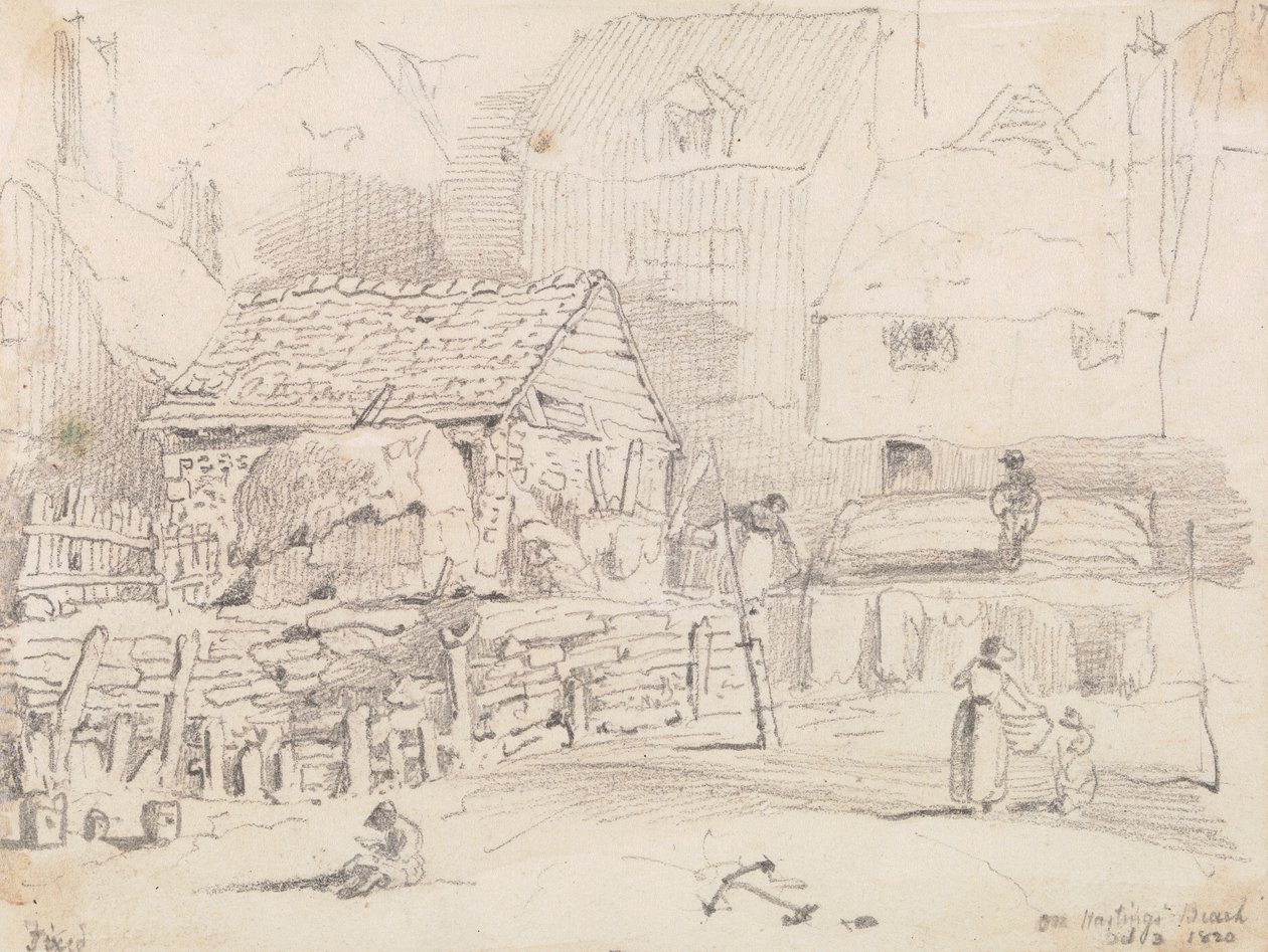 På Hastings Beach, 3. oktober 1820 av Capt. Thomas Hastings