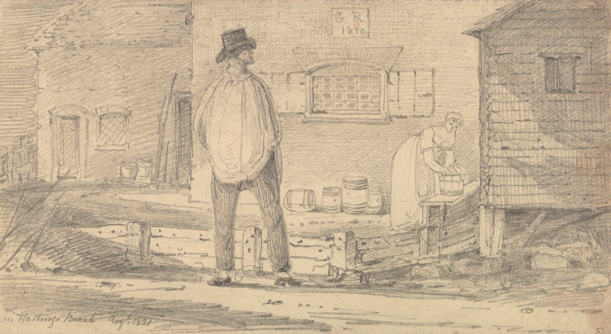 På Hastings Beach, august 1821 av Capt. Thomas Hastings