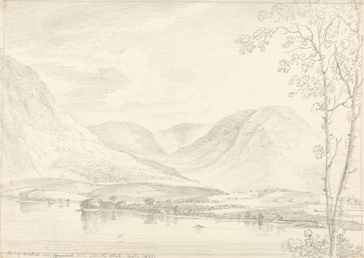 En del av Mellbreak over Crummock Lake, 1. august, 1835 av Capt. Thomas Hastings