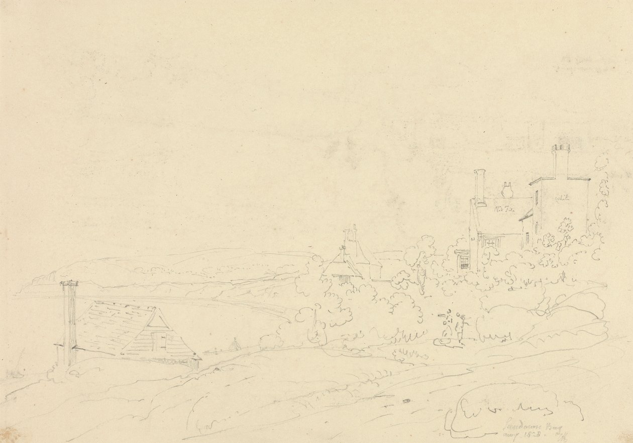 Sandown Bay, Isle of Wight, august 1828 av Capt. Thomas Hastings
