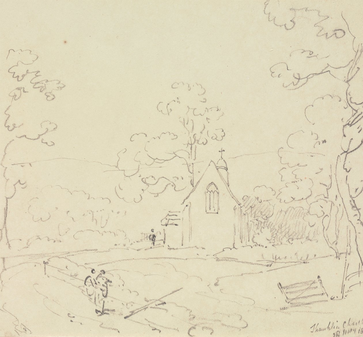 Shanklin Church, Isle of Wight, 28. mai 1829 av Capt. Thomas Hastings