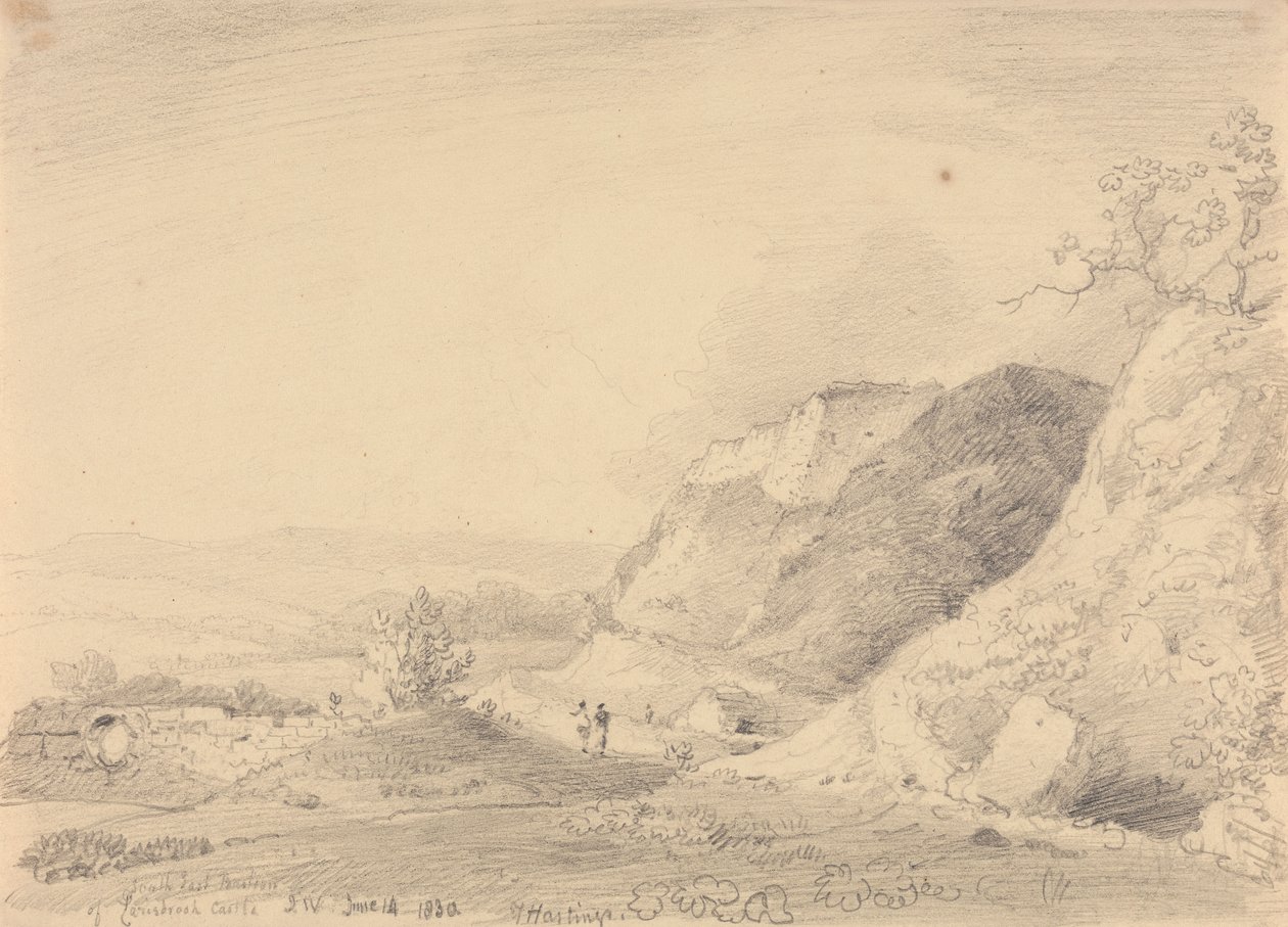South East Bastion of Carisbrooke Castle, 14. juni 1830 av Capt. Thomas Hastings