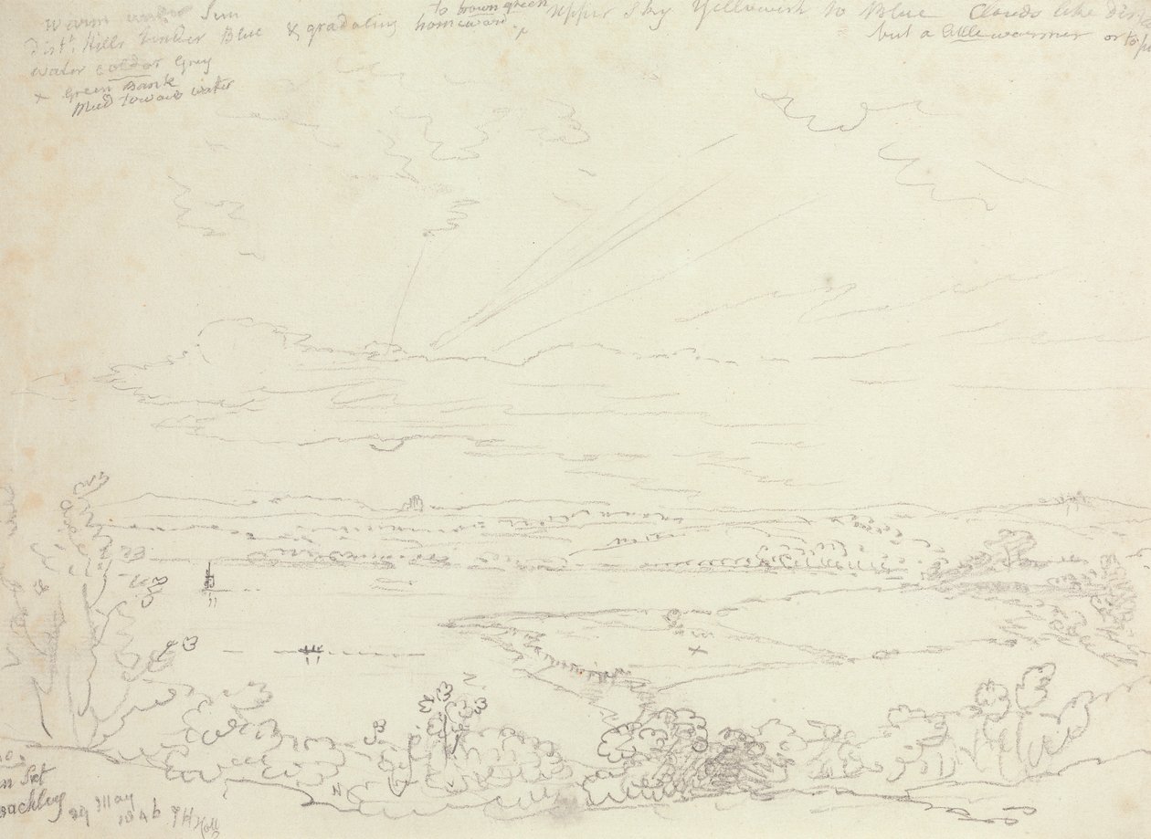 Solnedgang, Beachley, 29. mai 1846 av Capt. Thomas Hastings