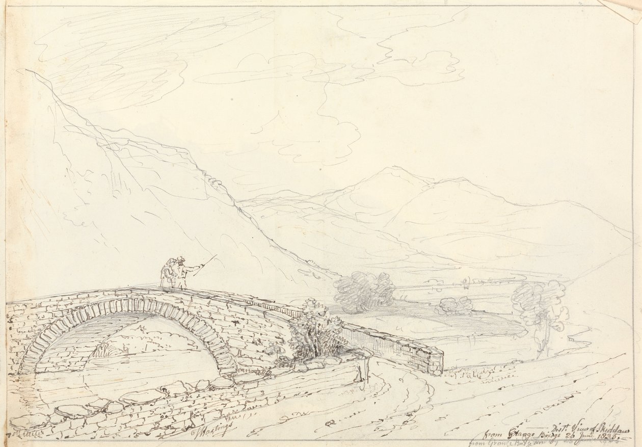 The Bowder Stone, Jaws of Borrowdale, lørdag 27. juni 1835 av Capt. Thomas Hastings