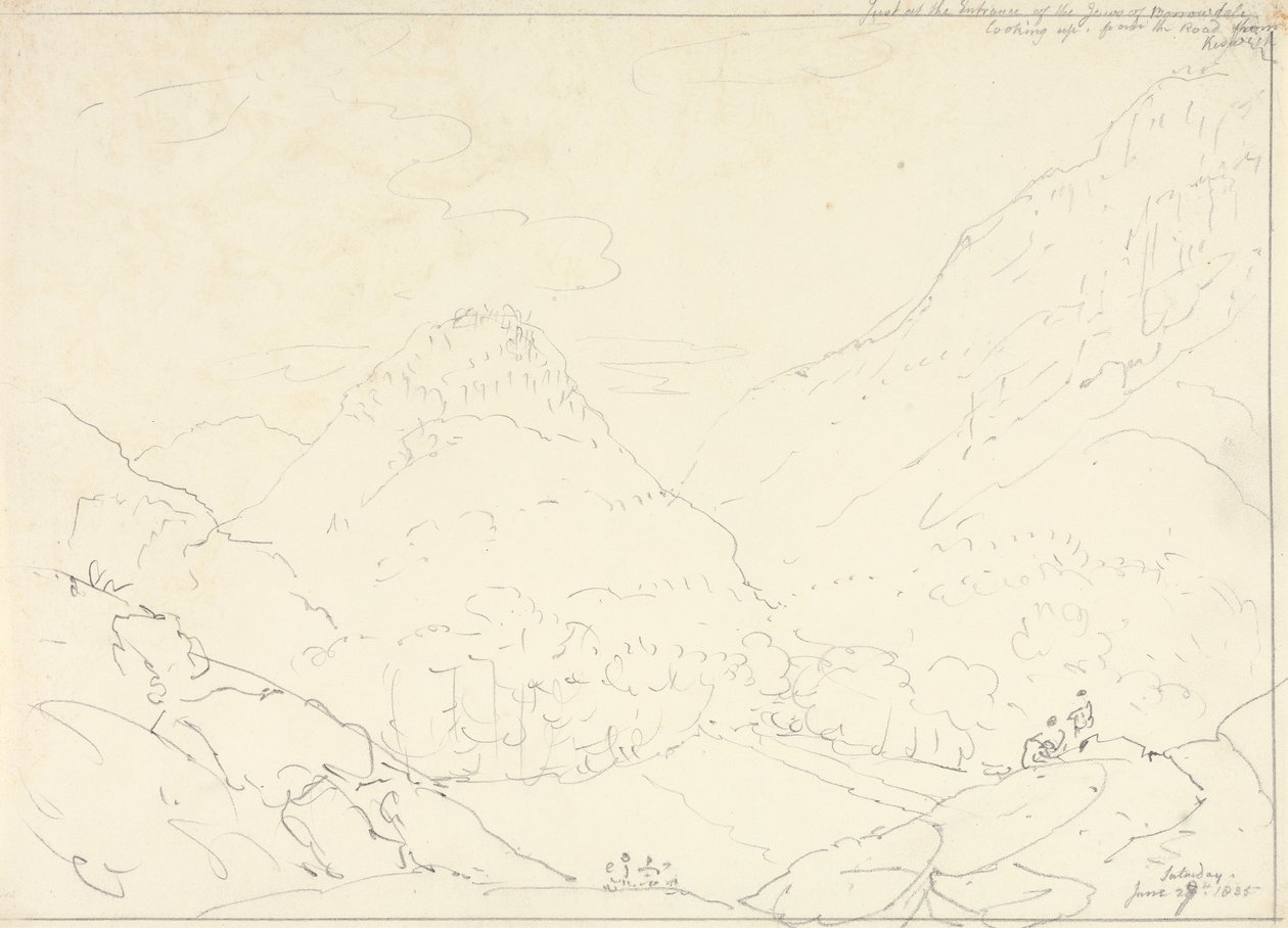 The Jaws of Borrowdale, lørdag 27. juni 1835 av Capt. Thomas Hastings