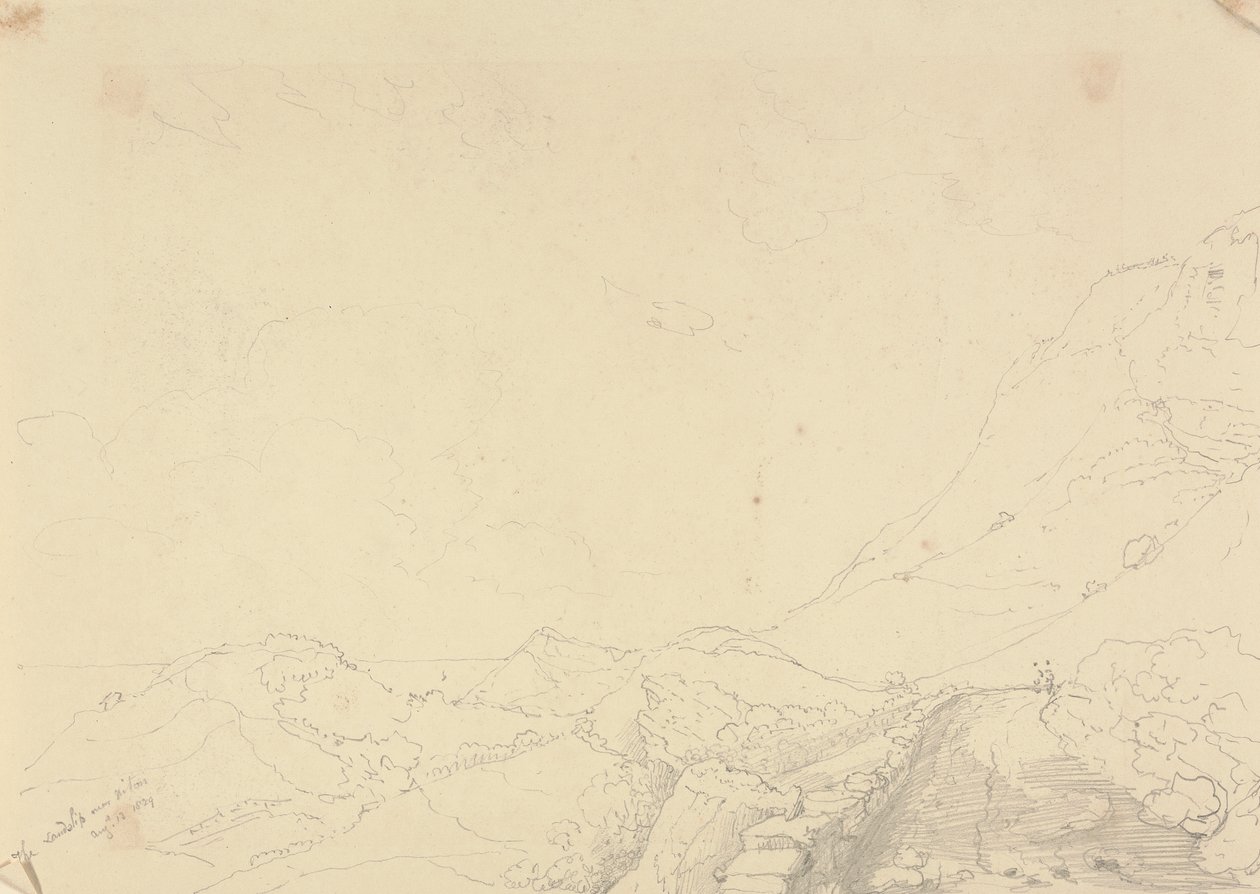 Jordraset over Niton, 13. august 1829 av Capt. Thomas Hastings