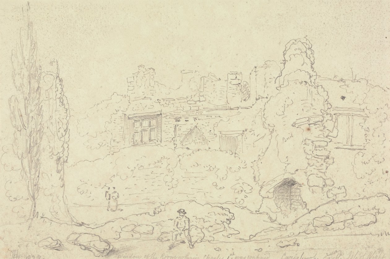 Vindu i rommet der Charles I ble innesperret, Carisbrooke Castle av Capt. Thomas Hastings