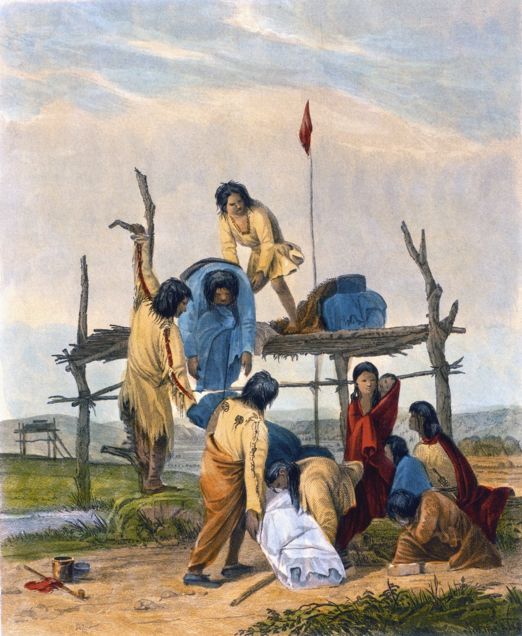 Indisk begravelse, 1853 av Captain Seth Eastman