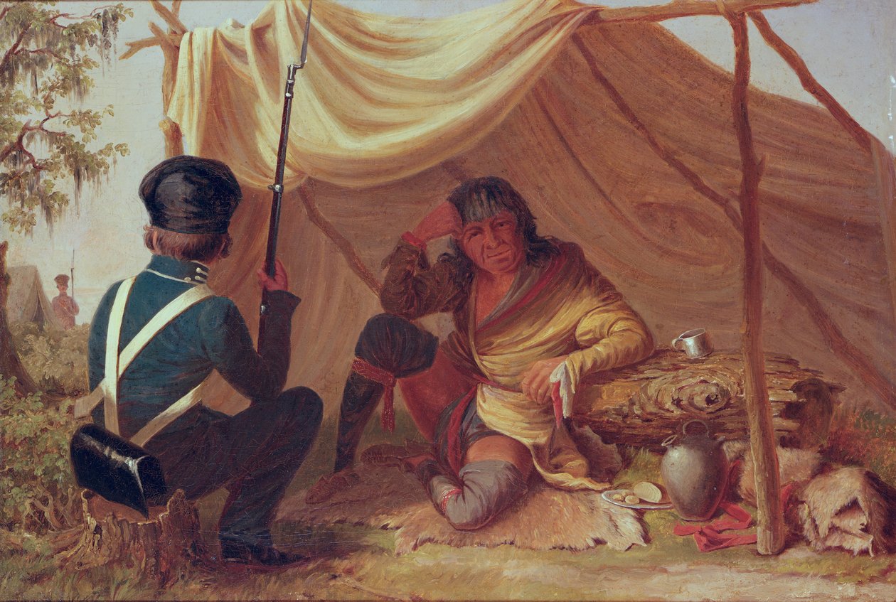 Osceola i fangenskap, ca. 1837 av Captain Seth Eastman