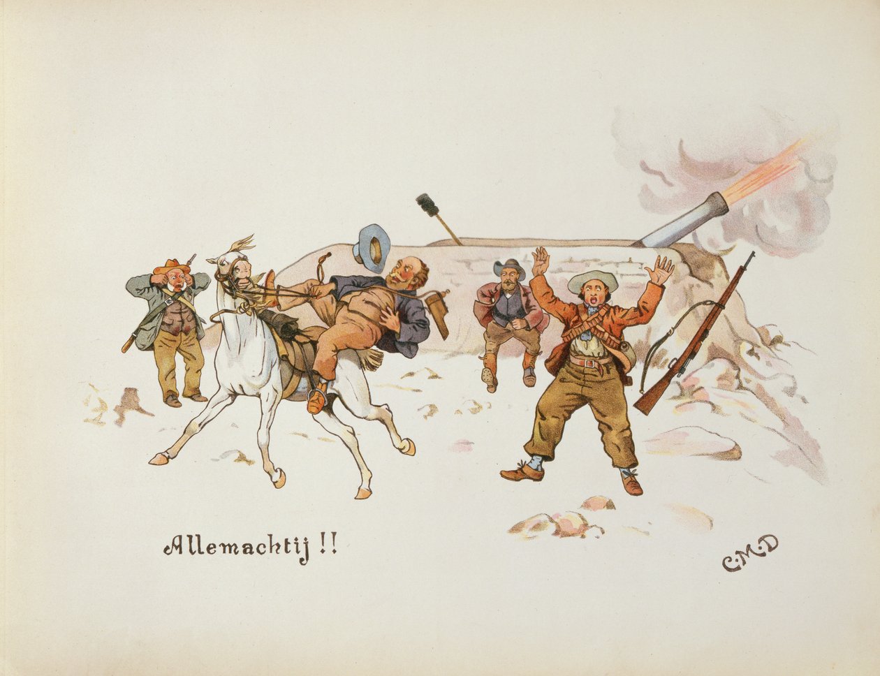 Allemachtij, fra The Leaguer of Ladysmith, 1900 av Captain Clive Dixon