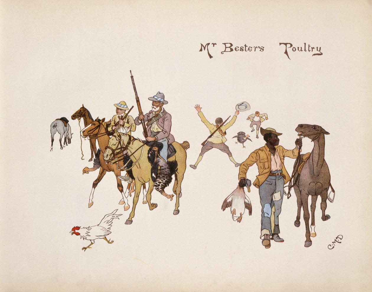 Mr Besters Poultry, fra The Leaguer of Ladysmith, 1900 av Captain Clive Dixon