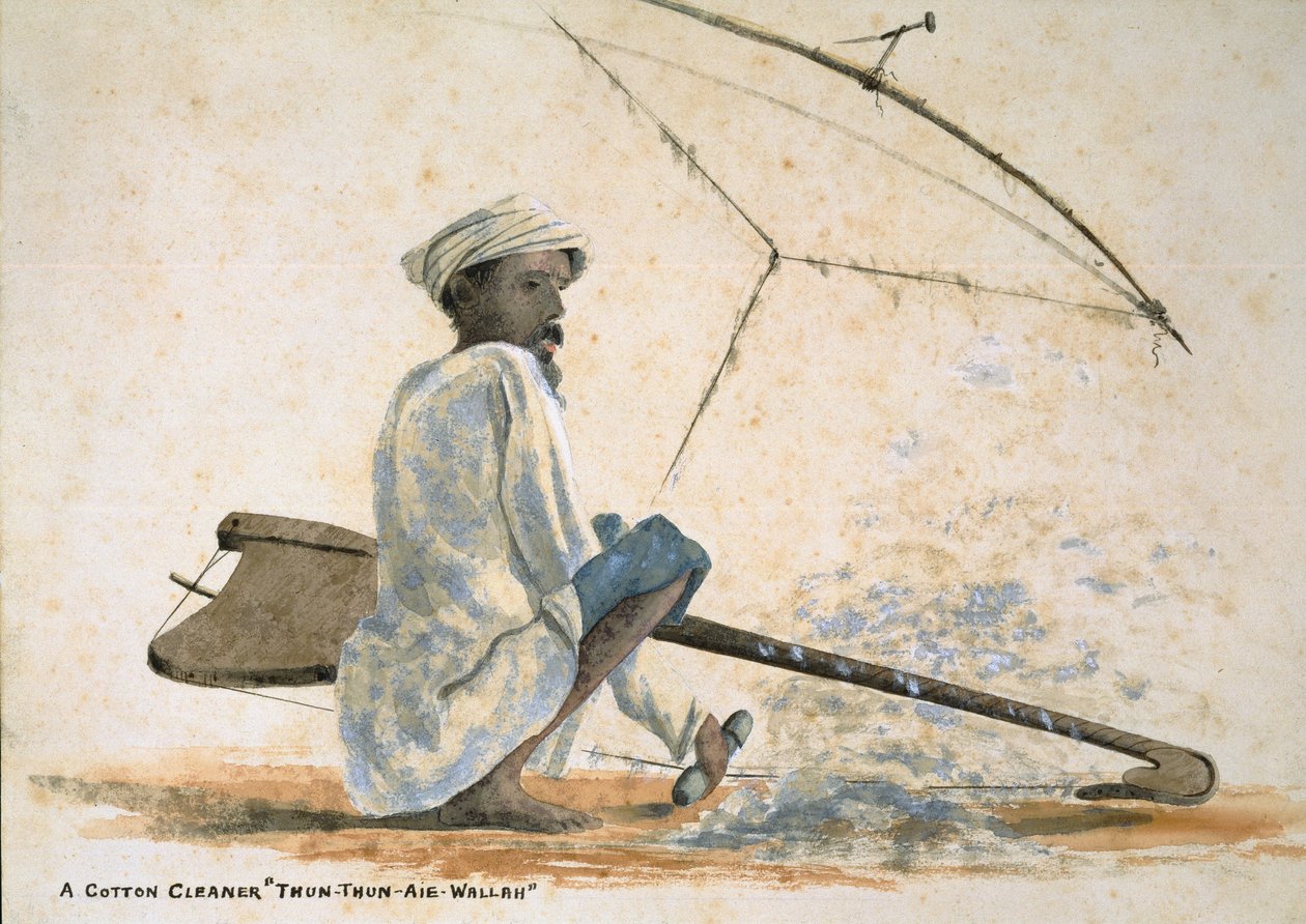 A Cotton Cleaner Thun-Thun-Aie-Wallah, India av Captain Cornelius Francis James