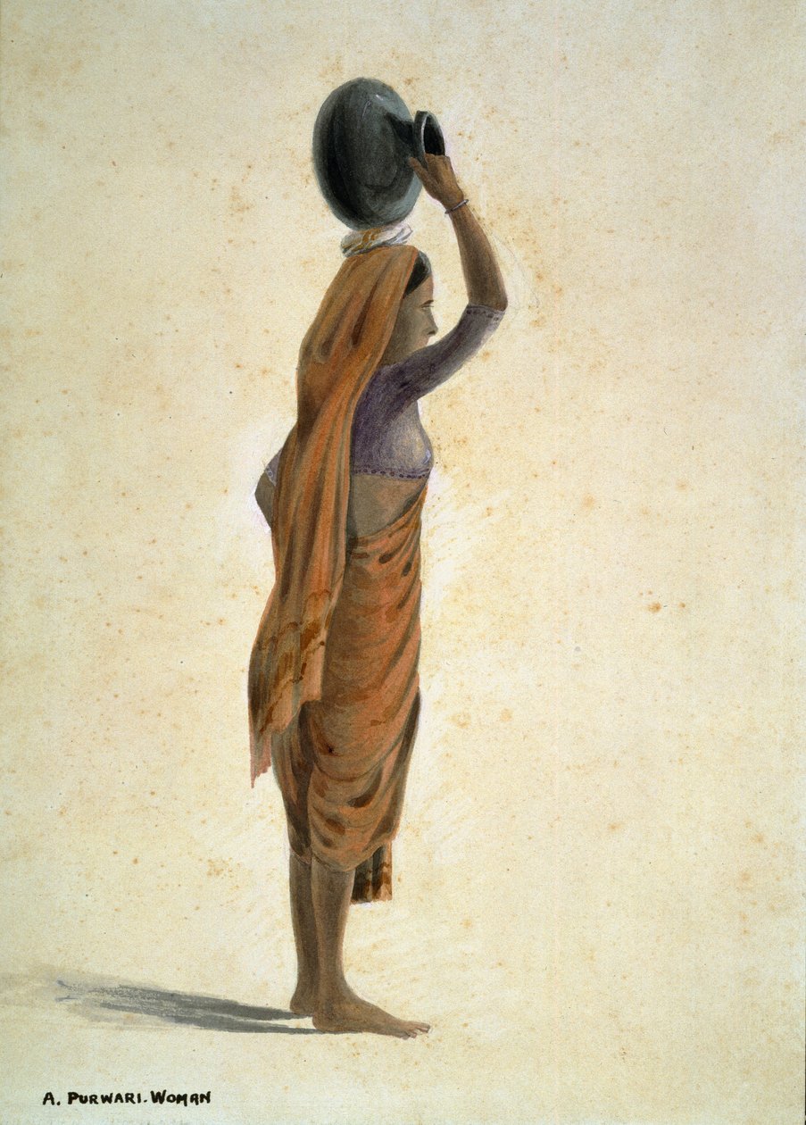En Purwari-kvinne, India av Captain Cornelius Francis James