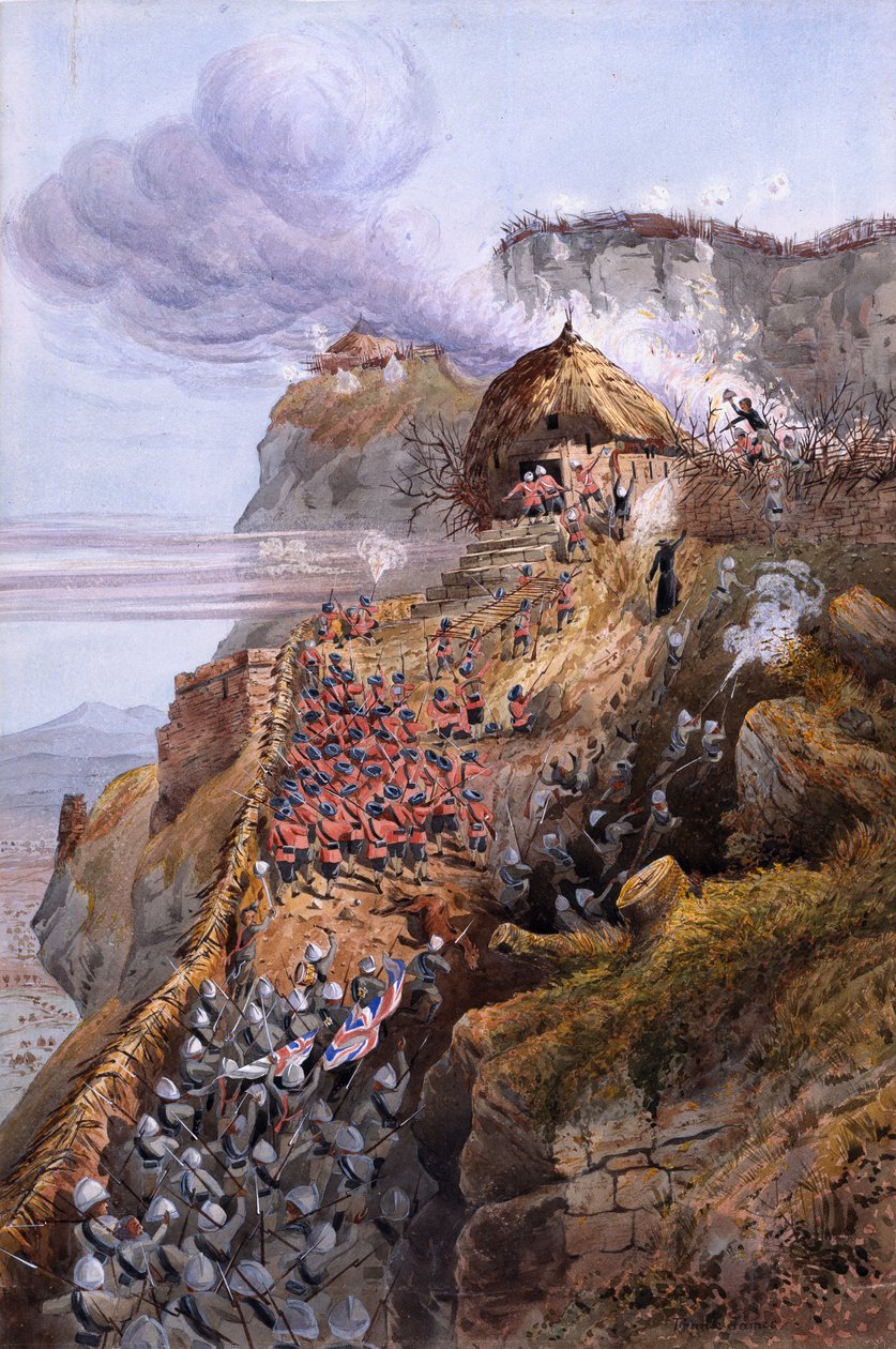 Storming of the Gateway, Magdala, Abyssinia av Captain Cornelius Francis James